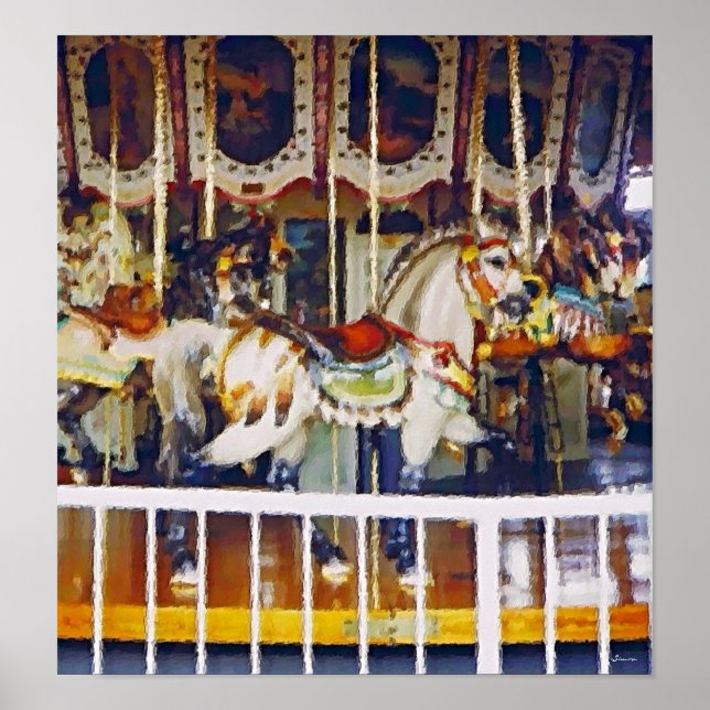 Affiche Carrousel à huile (Devant)