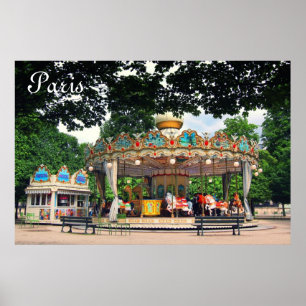 Affiche Carrousel dans les Tuileries, Paris, France