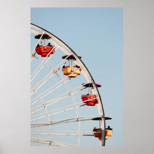 Affiche Carrousel rouge et brun