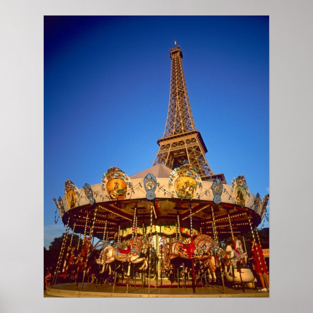 Affiche Carrousel, Tour Eiffel, Paris, France (Devant)