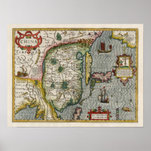 Affiche Carte 1633 de la Chine