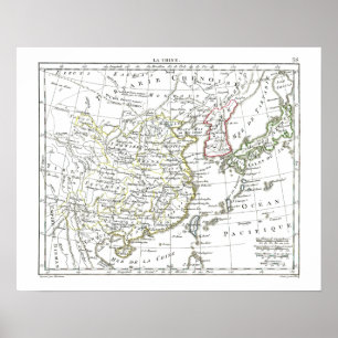 Affiche Carte 1806 - La Chine