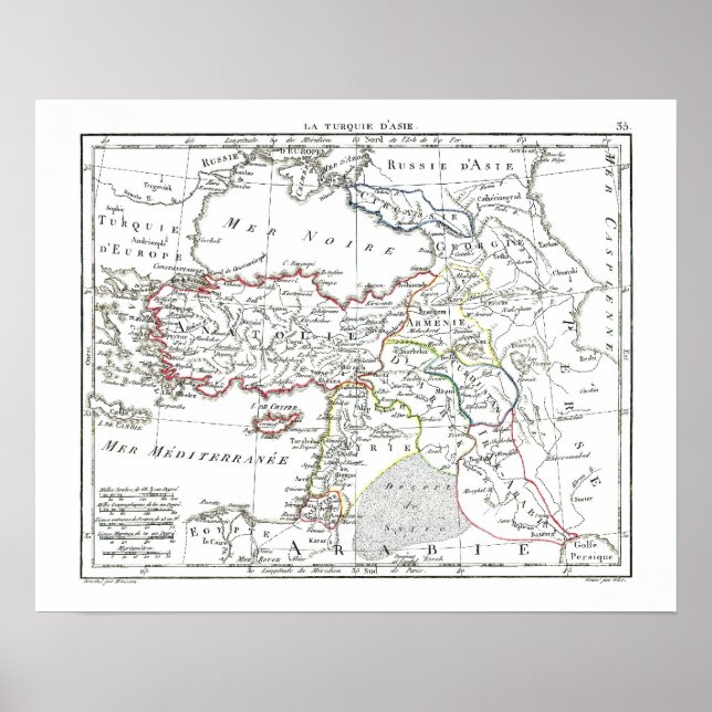 Affiche Carte 1806 - La Turquie d'Asie (Devant)