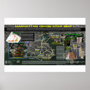Affiche Carte 1 de Manhattan Orion Star