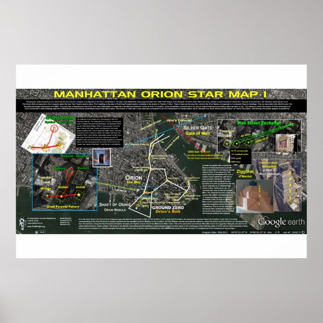 Affiche Carte 1 de Manhattan Orion Star (Devant)