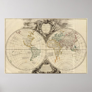 Affiche Carte 7 du monde