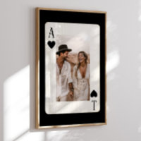 Carte à jouer de poker de couples avec photo