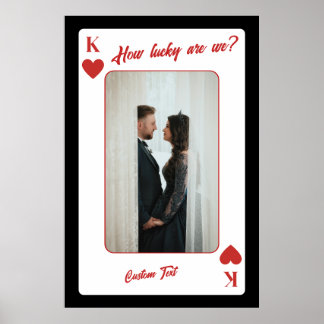 Affiche Carte à jouer personnalisée Lucky In Love avec pho