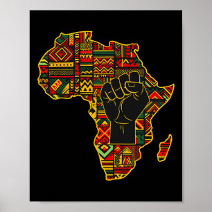 Affiche Carte Africaine Premier Mois d'Histoire Noire Célé