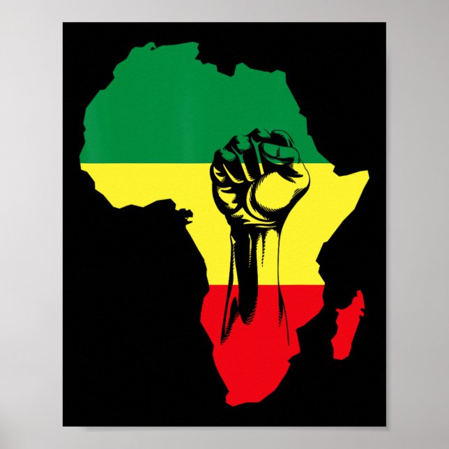 Affiche Carte Africaine Première Histoire des Noirs Amérin (Devant)