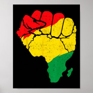 Affiche Carte Africaine Première Unité Junetten Pride Blac