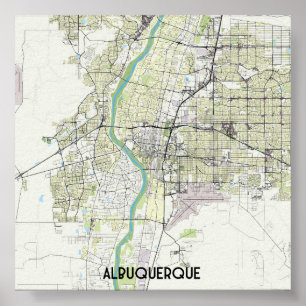 Affiche Carte Albuquerque