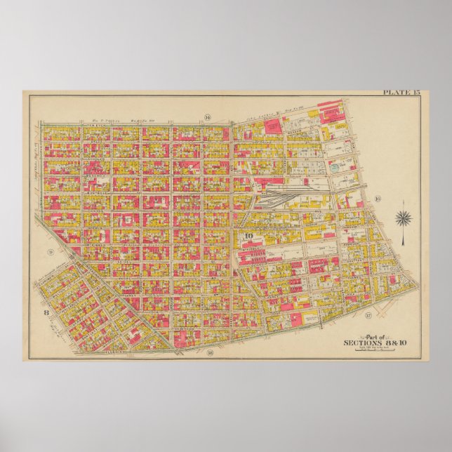 Affiche Carte ancienne de Brooklyn | George Washington Bro (Devant)