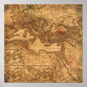 Affiche Carte ancienne de l'Europe