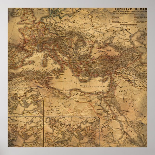 Affiche Carte ancienne de l'Europe (Devant)