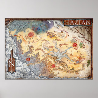 Affiche Carte annotée de Hazlan (Ravenloft)