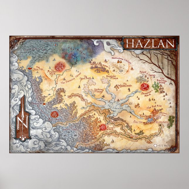 Affiche Carte annotée de Hazlan (Ravenloft) (Devant)