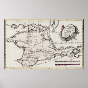 Affiche Carte antique de Crimée, la péninsule de Crimée 17