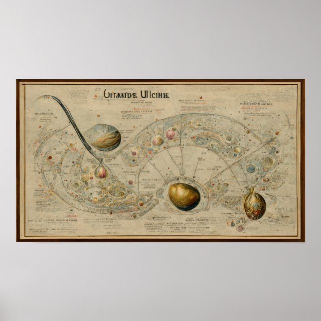 Affiche Carte antique de l'uranus (Devant)