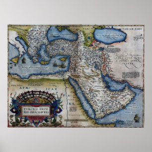 Affiche Carte antique du Moyen-Orient