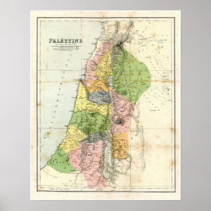 Affiche Carte antique - Palestine biblique
