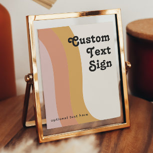 Affiche Carte Arc-en-Ciel moderne Retro 70's et cadeaux pe