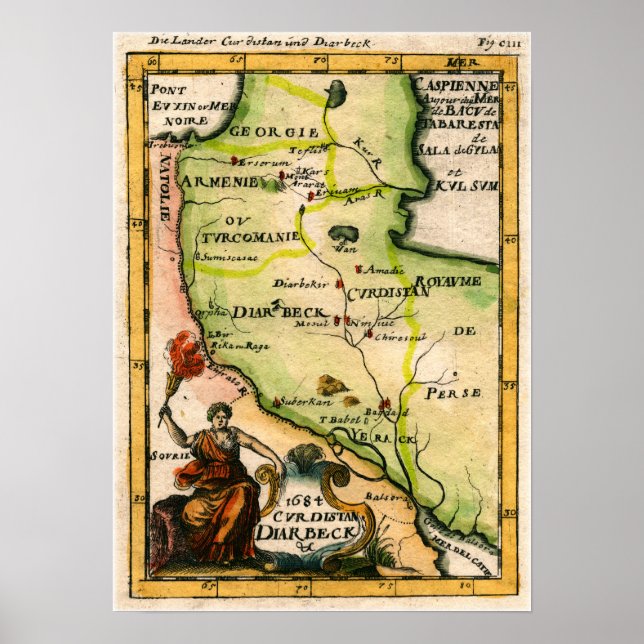 Affiche Carte arménienne de 1684 (Devant)