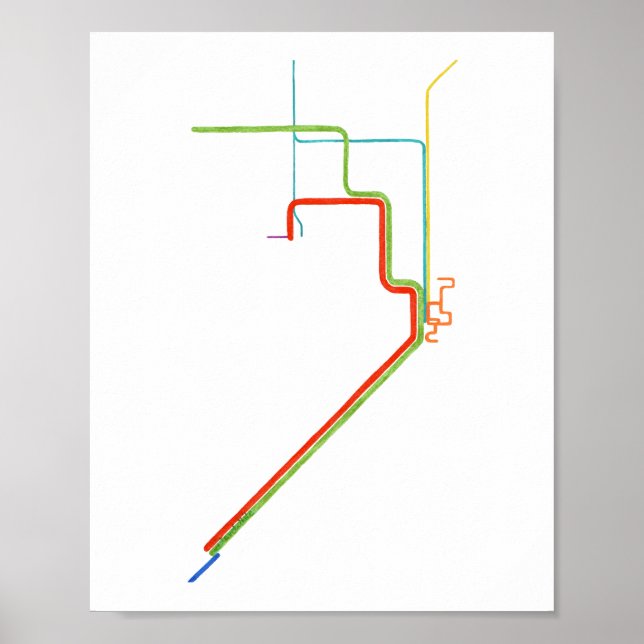 Affiche Carte artistique du métro de Miami (Devant)