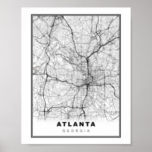 Affiche Carte Atlanta