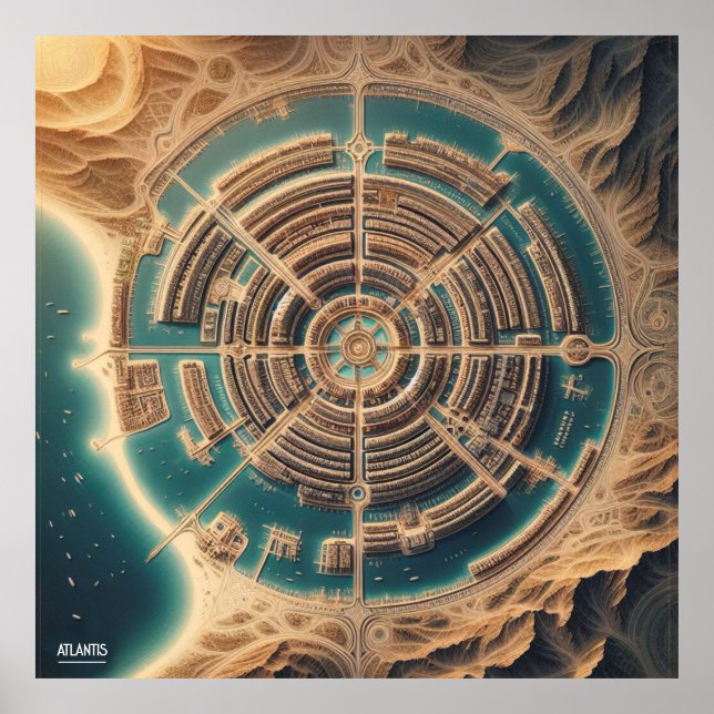 Affiche Carte Atlantis (Devant)