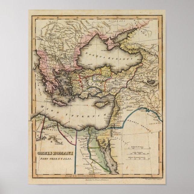 Affiche Carte Atlas du Moyen-Orient (Devant)