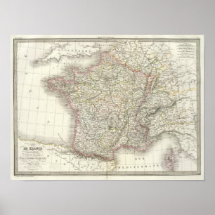 Affiche Carte Atlas France 2