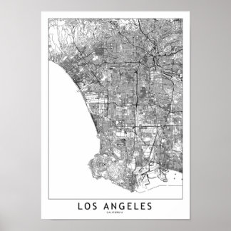 Affiche Carte blanche de Los Angeles