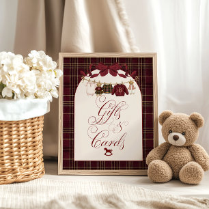 Affiche Carte-cadeau Luxsary Teddy Baby Shower Fille à car