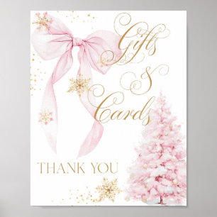 Affiche Carte cadeau Pink Bow Cold OutBaby shower