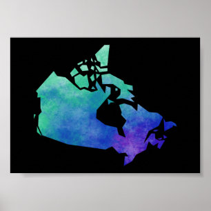 Affiche Carte Canada