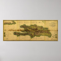 Carte classique 1805 Antiquaire d'Hispaniola