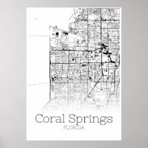 Carte Coral Springs - Floride - Carte de la ville 