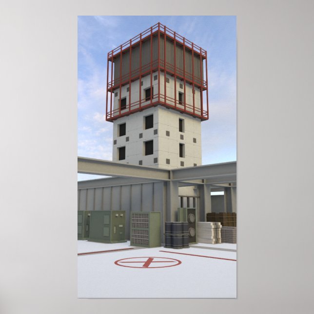 Affiche Carte CSGO basse Poly Vertigo (Devant)