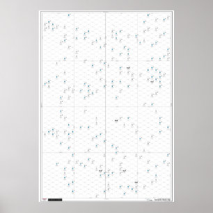 Affiche Carte d'affiche de secteur de tranquilité pour le