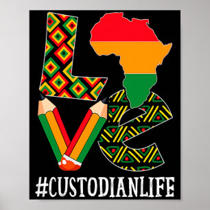 Affiche Carte d'amour du gardien Histoire noire afro-améri