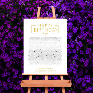 Affiche Carte d'anniversaire   Les raisons pour lesquelles