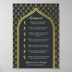 Affiche Carte d'anniversaire Saptapadi Sept Étapes