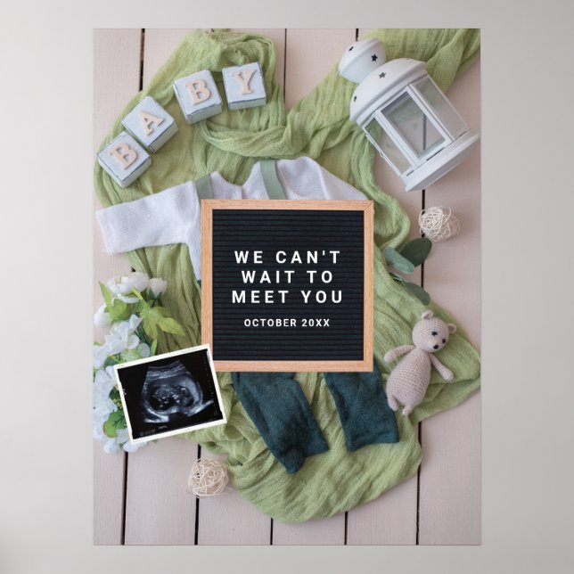 Affiche Carte d'annonce de grossesse bébé, Genre (Devant)