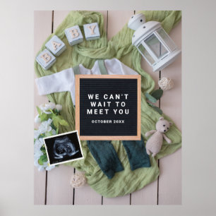 Affiche Carte d'annonce de grossesse bébé, Genre