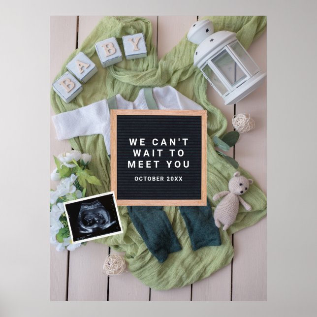 Affiche Carte d'annonce de grossesse bébé, Genre (Devant)