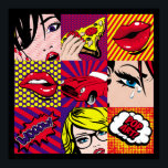 Affiche Carte d'art pop Illustration, art, bande dessinée,<br><div class="desc">Pop art Card Illustration motif,  art,  bande dessinée,  pop,  rétro,  visage,  mode,  vintage,  arrière - plan,  belle,  beauté,  boom,  bulle,  couleur,  cosmétique,  pleurer,  décoration,  point,  feminine,  vintage,  illustration,  rétro, </div>