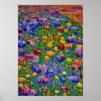 Carte d'art "Rêves peints" Fleurs amicales!