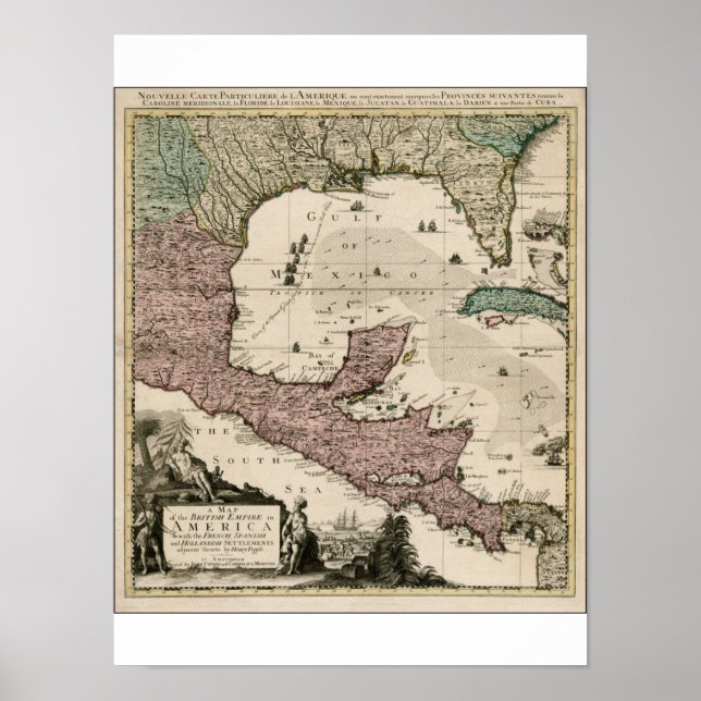 Affiche Carte de 1742 (Devant)
