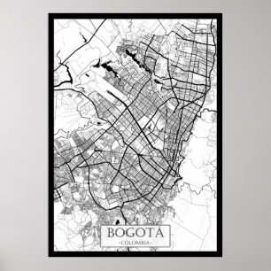 Affiche Carte de Bangkok Thaïlande